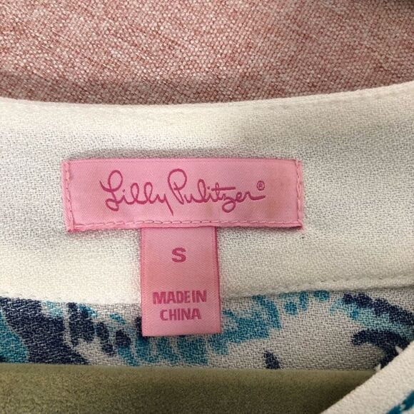 Lilly Pulitzer Womens Elephant Achelle Keep On Trunkin Dress Blue White Small - Picture 9 of 9